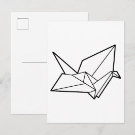 Cartão Postal Pássaro de origami