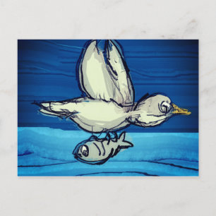 Cartão Postal Pássaro de Pesca