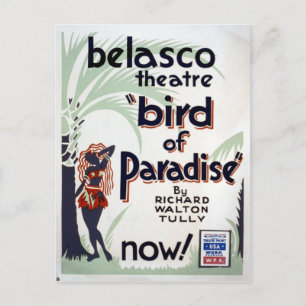 Cartão Postal Pássaro do Paraíso do Projeto Teatro Federal Vin