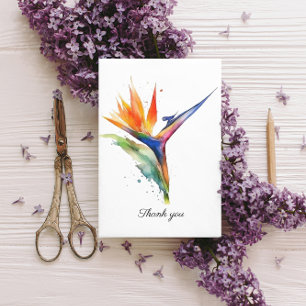 Cartão Postal Pássaro do paraíso flor exótica personalizável
