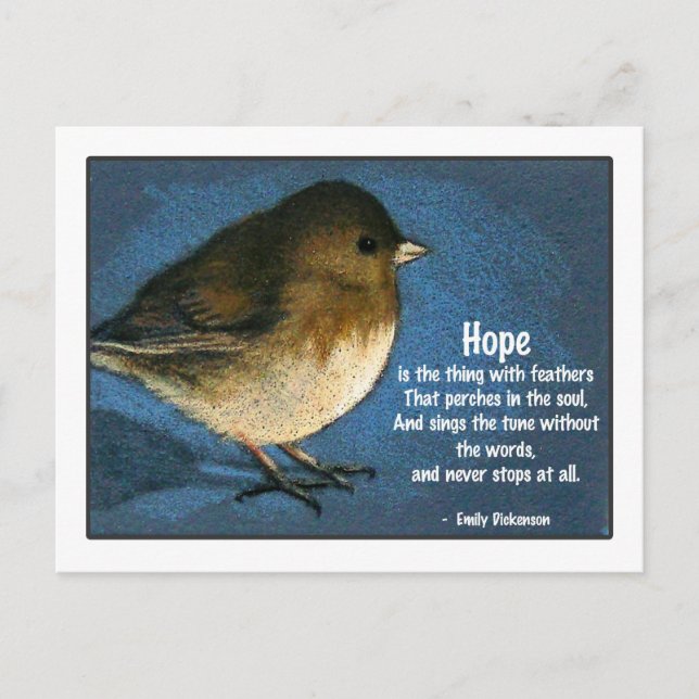 CARTÃO POSTAL PÁSSARO JUNCO COM DITADO (Frente)