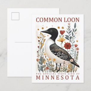 Cartão Postal Pássaro Leão Comum de Minnesota USA Viagem