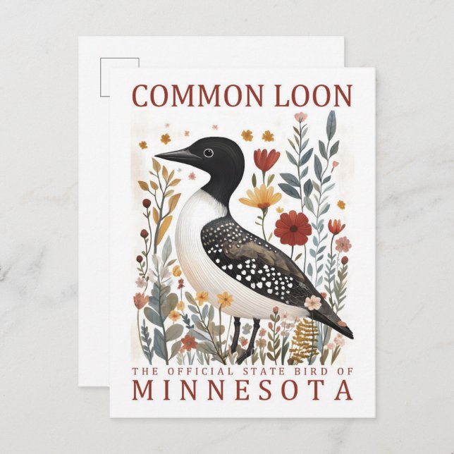 Cartão Postal Pássaro Leão Comum de Minnesota USA Viagem (Frente/Verso)
