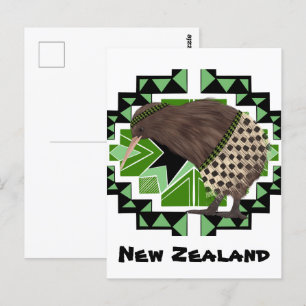 Cartão Postal Pássaro Nacional da Nova Zelândia Tradicional - Pá