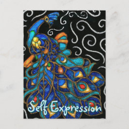 Cartão Postal Pássaro Pêssego Pêssego Quimico Personalizado