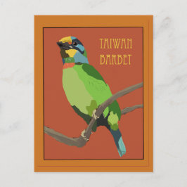 Cartão Postal Pássaros -- Barbudo de Taiwan
