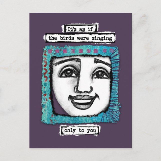 Cartão Postal Pássaros Cantavam Cartão-Postal (Frente)