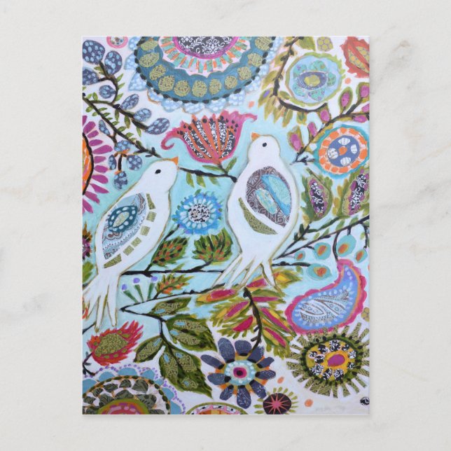 Cartão Postal Pássaros de Papel I (Frente)
