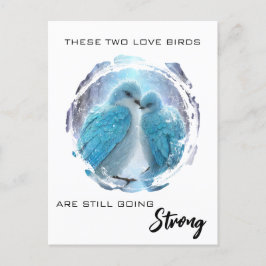 Cartão Postal *~* Pássaros do Amor Aniversário Artístico de Inve