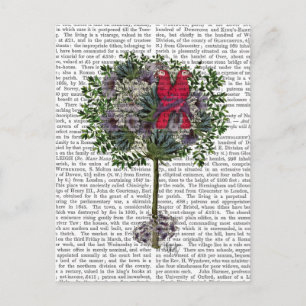 Cartão Postal Pássaros do Amor em uma Árvore