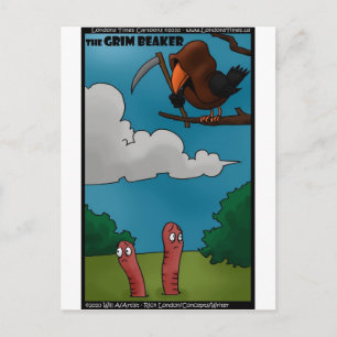 Cartão Postal Pássaros Para Minhocas O Béquer Sinistro Camisetas