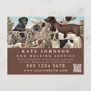 Cartão Postal Passeador de Cães Cuidador de Animais Profissional