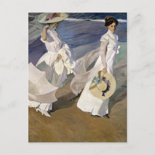 Cartão Postal Passeando ao longo da Orla Marítima, 1909 (Frente)