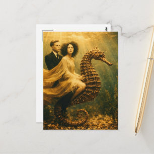Cartão Postal Passeio de Cavalo-Marinho Fantasia Falso Fotografi