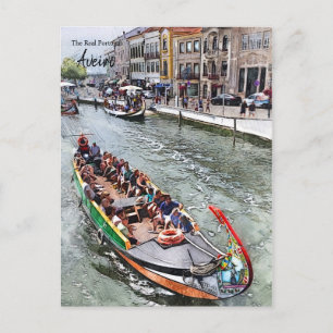 Cartão Postal Passeio de Gôndola- Aveiro Portugal