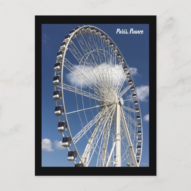 Cartão Postal Passeio de Roda-gigante em Paris (Frente)