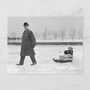Cartão Postal Passeio de Trenó, 1912