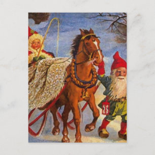 Cartão Postal “Passeio de Trenó à Noite” por Jenny Nystrom