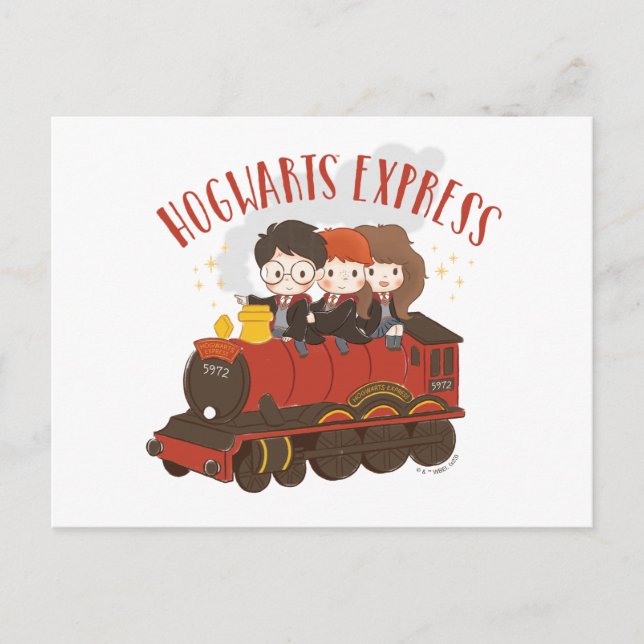 Cartão Postal Passeio no Chibi HOGWARTS EXPRESS™ (Frente)