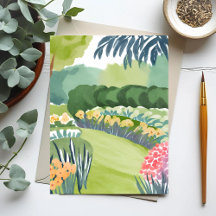 Passeio pelo Jardim de Flores | Aquarela Floral da