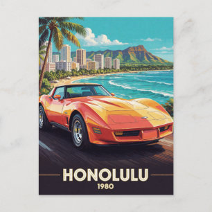 Cartão Postal Passeio Tropical de Honolulu 1980 Havaí