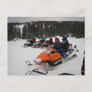 Cartão Postal Passo de Grupo Snowmobile