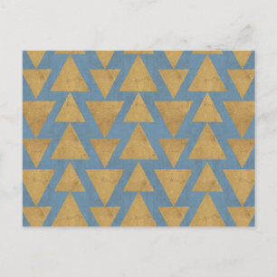 Cartão Postal Passo Geo Externo Padrão Dourado e azul