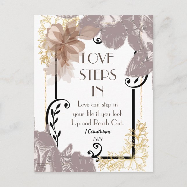 Cartão Postal PASSOS DE AMOR NO Cartão-Postal de Arte (Frente)