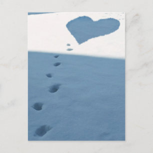 Cartão Postal Passos Na Neve