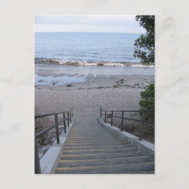 Cartão Postal passos para a praia (Frente)