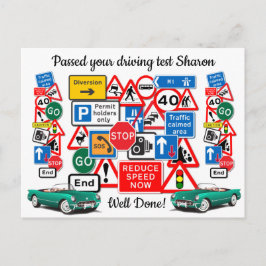 Cartão Postal Passou no seu teste de direção ~ Parabéns!