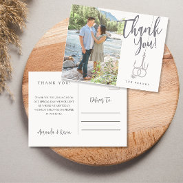 Cartão Postal Pasta de pesca com gancho Pós-casamento Obrigado