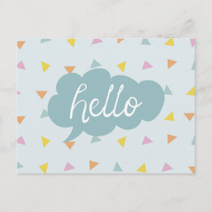 Cartão Postal Pastel Bonito Alô