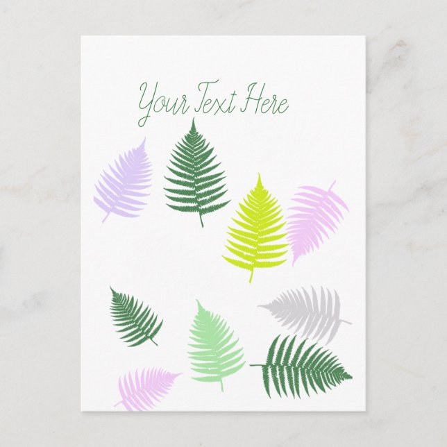 Cartão Postal Pastel Colors Lucky Fern (Frente)