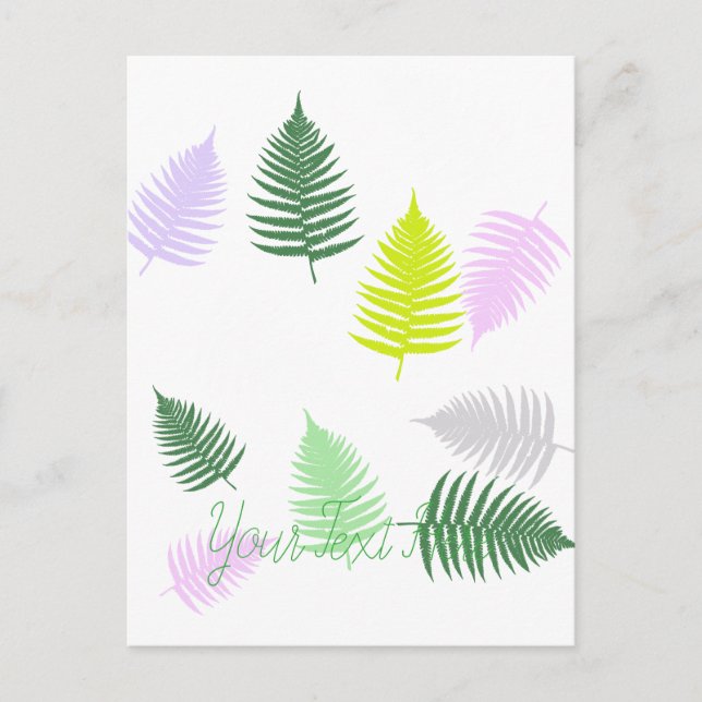 Cartão Postal Pastel Colors Lucky Fern (Frente)