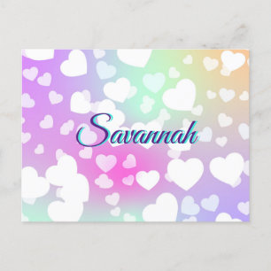 Cartão Postal Pastel Falling Hearts Personalizado