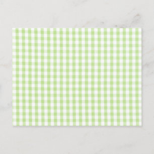 Cartão Postal Pastel Green Gingham