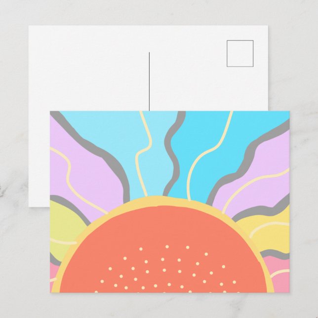 Cartão Postal Pastel Sunrise (Frente/Verso)