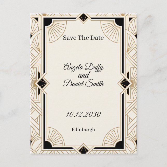Cartão Postal Pastel Wildflower Save the Date (Frente)