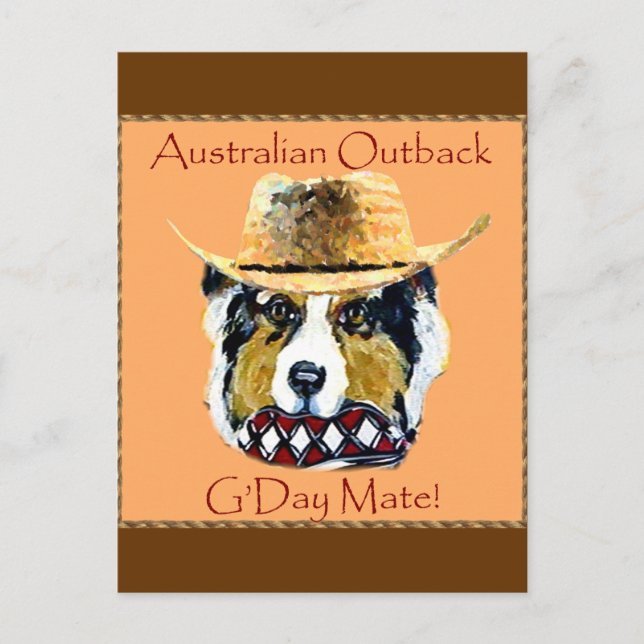 Cartão Postal Pastor Australiano (Frente)
