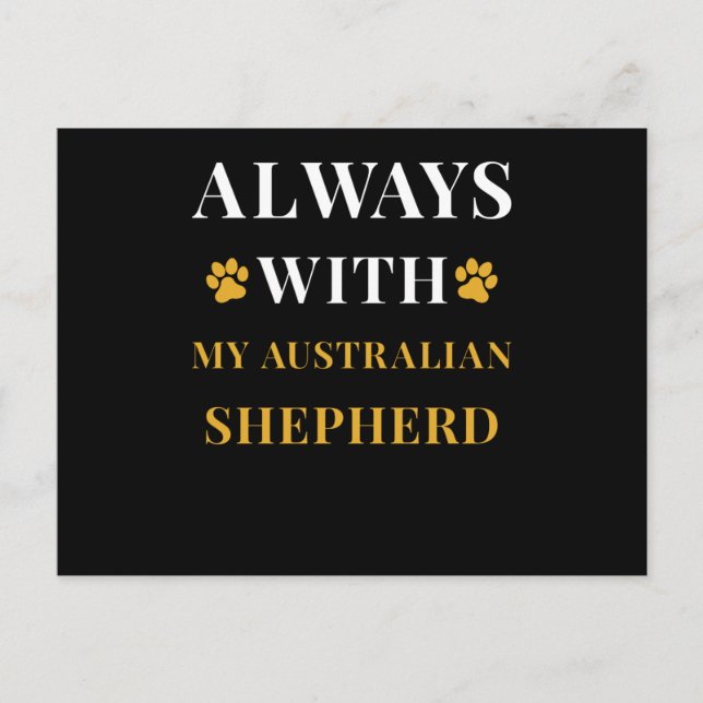 Cartão Postal Pastor australiano (Frente)