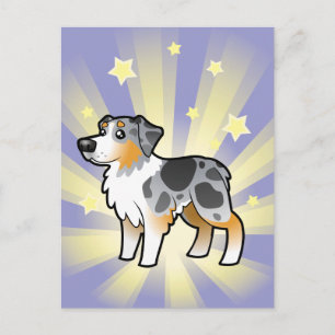Cartão Postal Pastore Australiano Little Star