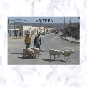 Cartão Postal Pastores e seu bando em Dekemhare Eritreia