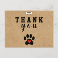 Pata de Cachorro Rústica Agradecimento Personaliza