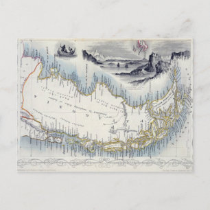 Cartão Postal Patagônia, de uma Série de Mapas Mundiais, publi