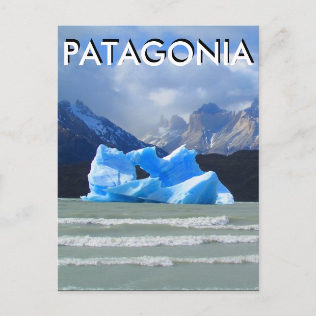 Cartão Postal patagônia iceberg cinza (Frente)