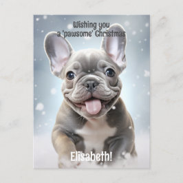 Cartão Postal Patas de inverno personalizáveis de alegria