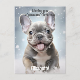 Cartão Postal Patas de inverno personalizáveis de alegria