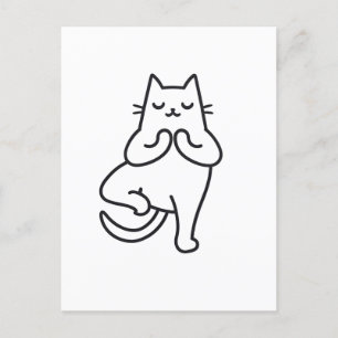 Cartão Postal Patas e Poses: design de amante de gatos com fluxo