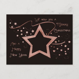 Cartão Postal Patch de estrela (sólido)